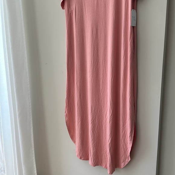 Time and Tru Light Pink Side Slit V-Neck Dress Size XL 16-18 - Picture 5 of 12